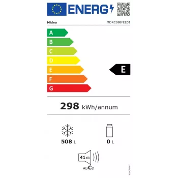 Gefriertruhe Midea MDRC698FEE01 – 508 L, Energieeffizienzklasse E, freistehend, 83 cm Höhe, Weiß
