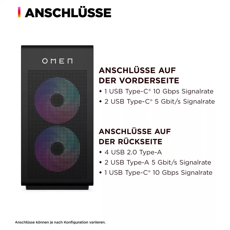 HP OMEN GT16-0083ng 35L RYZ7 8700F/32GB/3TBSSD/RTX5070Ti/W11 Home