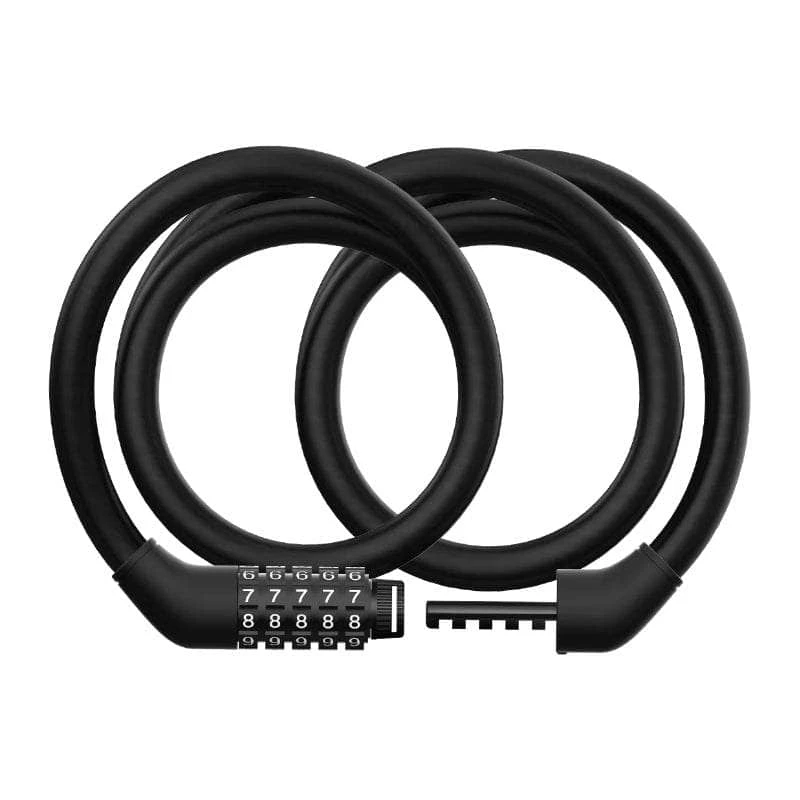 Kabelschloss Xiaomi BHR6751GL für Tretroller, 1,2 m Länge, 1,2 cm Durchmesser, Zahlenschloss, schwarz