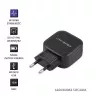 AC Indoor Charger QOLTEC 50186 for Smartphone and Tablet, 5 V 3.4 A, 17 W, 2× USB, Schwarz