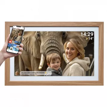 Denver PFF-2162LW digitaler Bilderrahmen Hellbraun 54,6 cm (21,5 inch) Touchscreen Wi-Fi