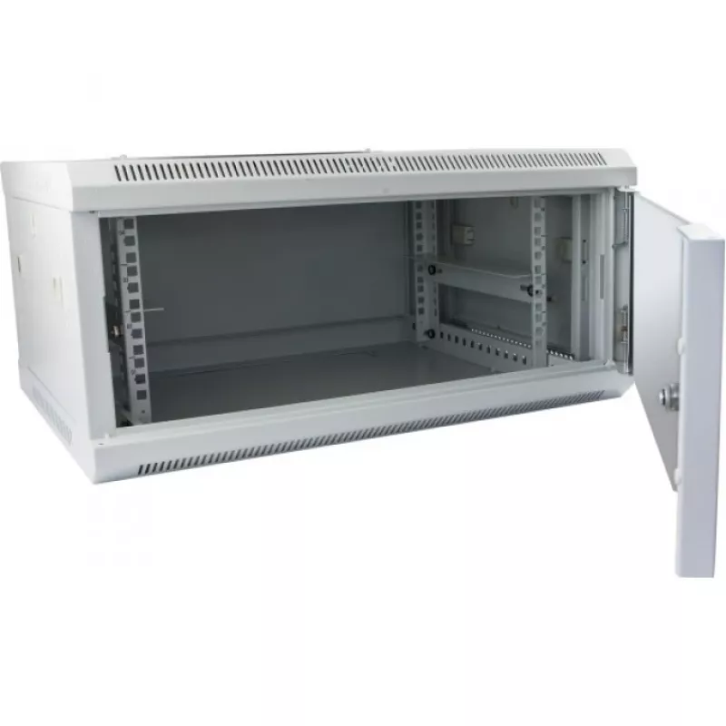 Wandmontierter Rackschrank ALLNET ALL-SMC6412GRAU 12U, 50 kg Tragfähigkeit, Schlüsselschloss, grau