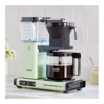 Filterkaffeemaschine MOCCAMASTER KBG Select — 1,25 l Wassertank, Kapazität für 10 Tassen, Edelstahl, pastellgrün