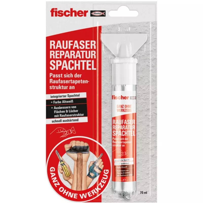 Reparaturspachtel FISCHER GOW 70 ml – Reparaturmasse zum Füllen, Versiegeln und zur Oberflächenwiederherstellung