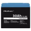 Wiederaufladbare LiFePO4-Batterie QOLTEC 12,8V 30Ah 384Wh mit BMS