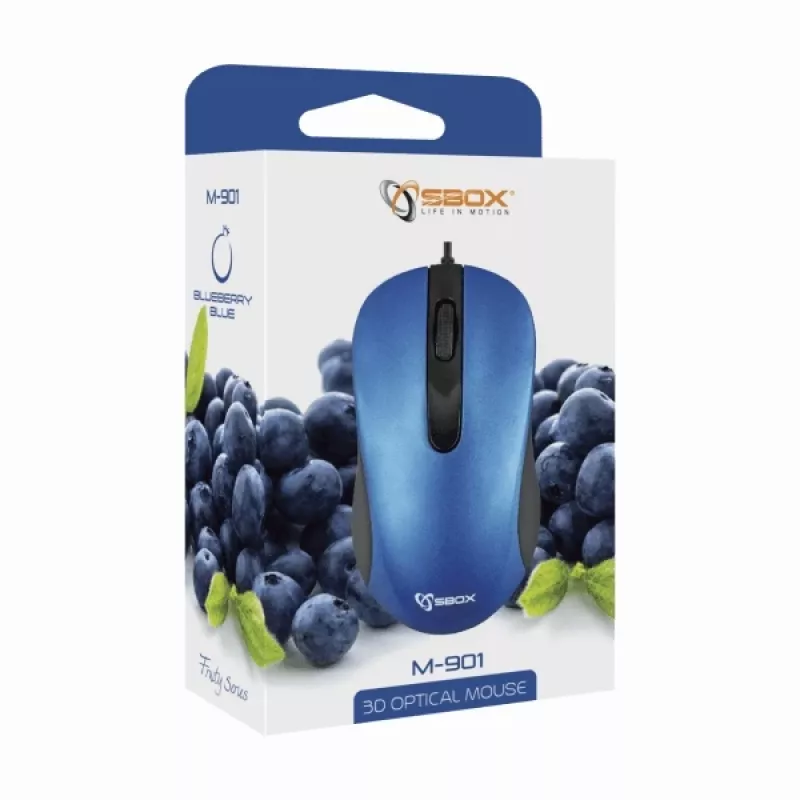 Sbox M-901 Optische Maus Blau