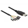 USB-Kabel DeLOCK 1,8 m USB2.0-A/TTL 6-pol Schwarz