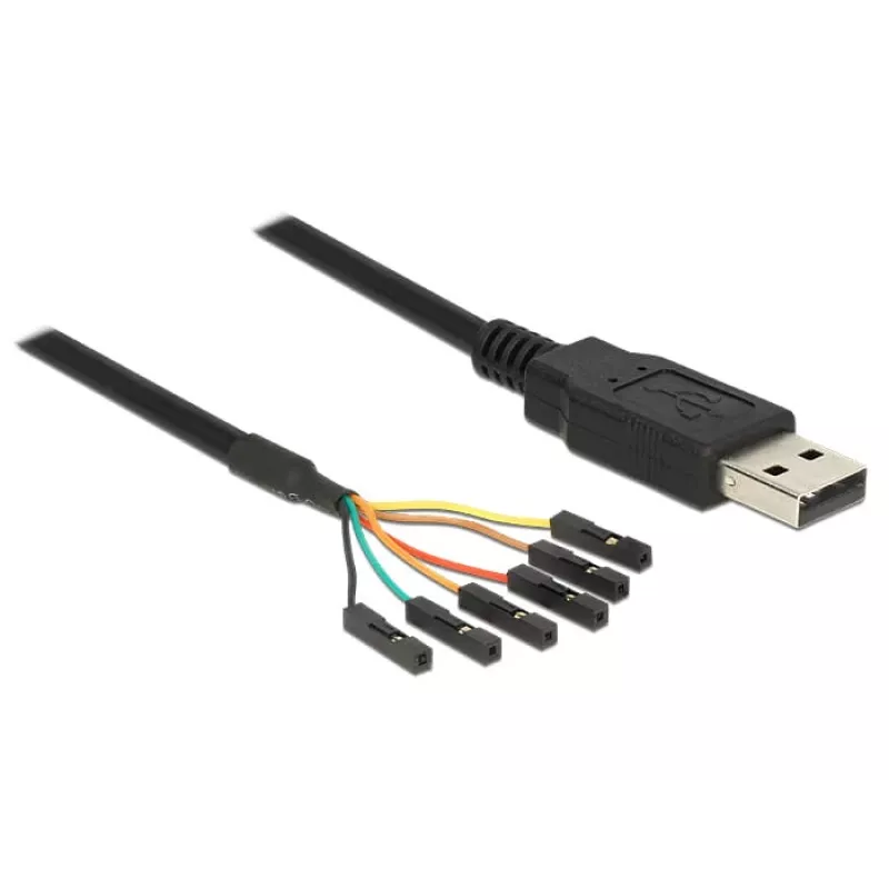 USB-Kabel DeLOCK 1,8 m USB2.0-A/TTL 6-pol Schwarz
