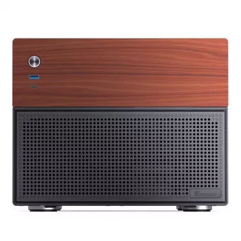 Jonsbo N4 Microtower Gehäuse Schwarz Robustes Stahl Kompaktes PC-Gehäuse