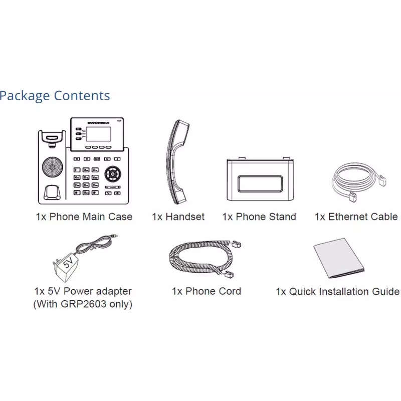 IP-Telefon Grandstream Networks GRP2603P Schwarz