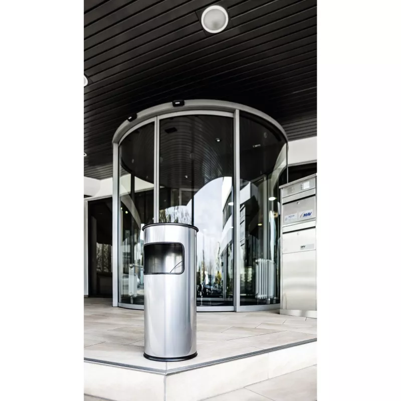 Abfalleimer Durable 333023 17 L rund Metall Silber