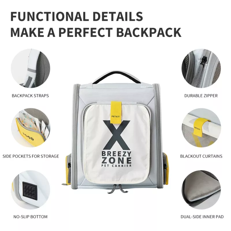 PETKIT Breezy xZone Katzenrucksack - Grau
