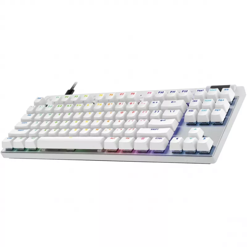 Logitech G PRO X TKL RAPID Gaming-Tastatur, QWERTZ-Layout, weiß (920-013240)