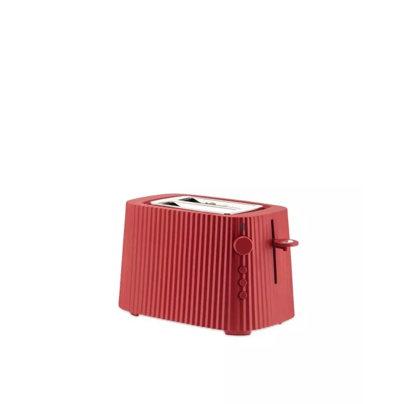 Toaster Alessi MDL08B Schwarz — Plissé-Design, 6 Bräunungsstufen, Bagel/Auftauen/Aufwärmen, 340×185×250 mm