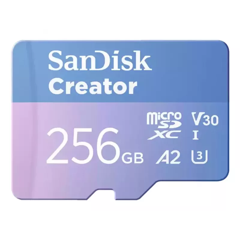 SanDisk Creator MicroSD-Speicherkarte 256 GB, hohe Übertragungsgeschwindigkeiten bis zu 190 MB/s
