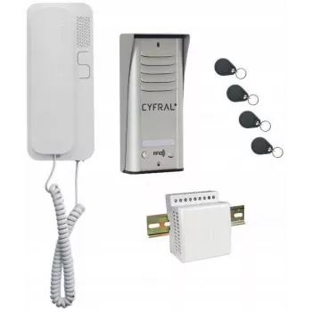 Gegensprechanlage Cyfral Cosmo 1-TENANT Silber