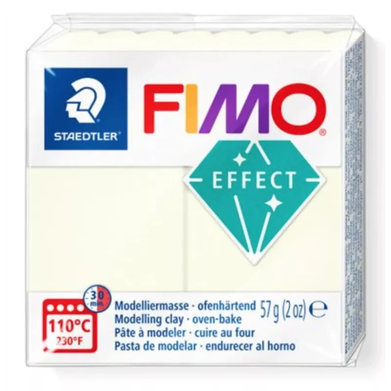 Modelliermasse FIMO effect glow in the dark 8010-041 — im Dunkeln leuchtender Effekt, weiche Polymermodelliermasse, 57 g
