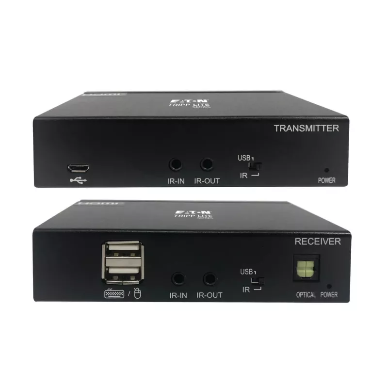 Eaton Tripp Lite Series DisplayPort-zu-HDMI über Cat6 Extender-Kit mit KVM-Unterstützung, 4K 60Hz, 4:4:4, USB, PoC, HDCP 2.2, bis zu 70 m, TAA - Erweiterung für Video/Audio, HDMI, Di