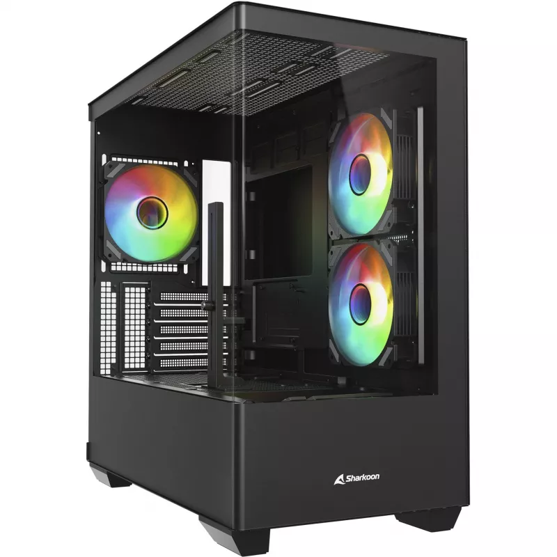 PC-Gehäuse Sharkoon Elite Shark CM100 Tower Micro-ATX, ohne Netzteil, schwarz