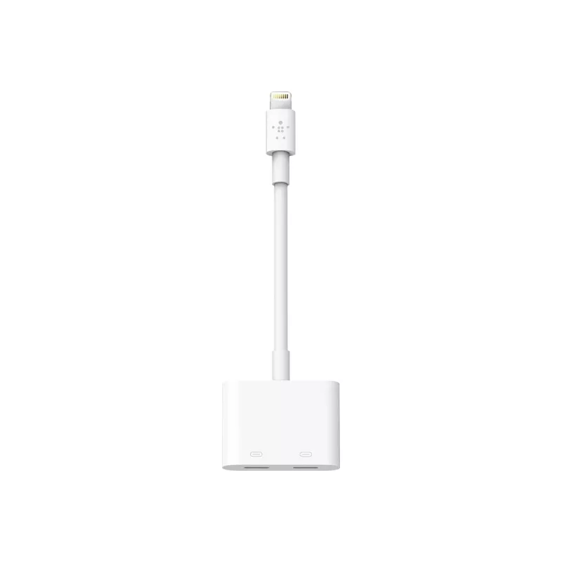 Belkin | Lightning Audio + Charge RockStar-Kabel, 11,5 cm, Weiß | F8J198btWHT