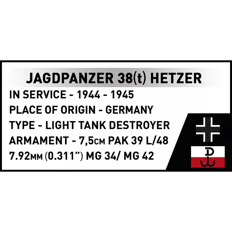 Cobi Blocks Jagdpanzer 38t Brave Konstruktionsset, 731 Teile