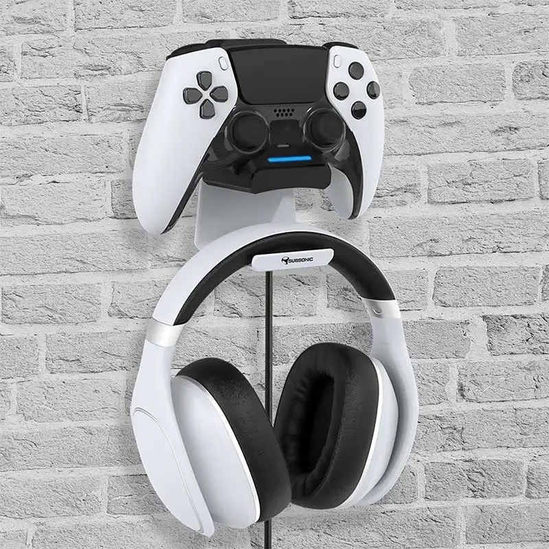 Ladestation SUBSONIC SA5655 für PS5-Controller und Headset – Dual-Ladegerät für DualSense und kabelloses Headset