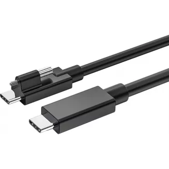 USB-C-Kabel Exsys EX-K1599V-1.5 – 1,5 m, USB-C auf USB-C mit gerändeltem Schraubanschluss