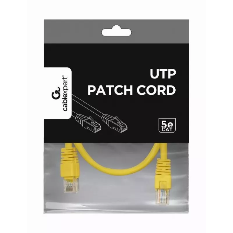 Patchkabel CAT5e UTP 0,25 m / GELB PP12-0.25M/Y Gembird