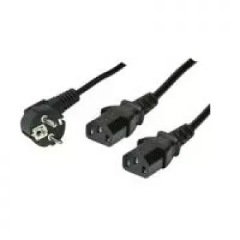 Netzkabel Typ F ShiverPeaks 1,8 m mit 2 x C13-Kupplungen