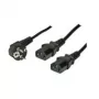 Netzkabel Typ F ShiverPeaks 1,8 m mit 2 x C13-Kupplungen
