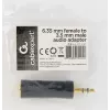 Cablexpert 6,35 mm Klinkenbuchse auf 3,5 mm Klinkenstecker Audioadapter | A-6.35F-3.5M