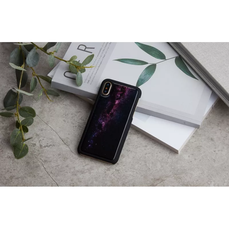 Smartphone-Hülle iKins für iPhone XS / iPhone XS Max — milky way Schwarz