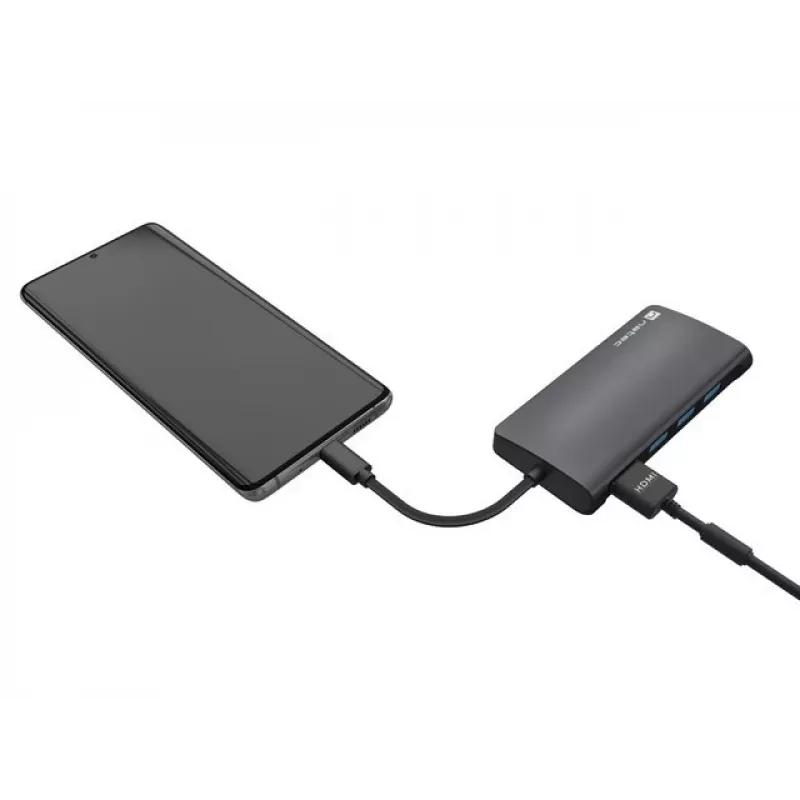 Dockingstation NATEC NMP-2162 USB 3.2 Gen 1 Type-C Grau Kabelgebunden