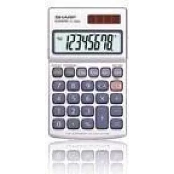 Sharp EL-240SA Taschenrechner Pocket Basic Silber