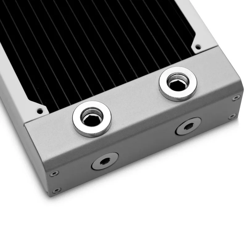 Radiator EK Water Blocks Messing Kupfer Edelstahl Weiß 130x300x44mm