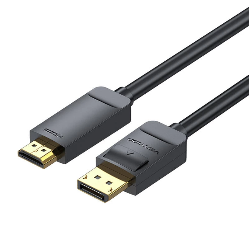 DisplayPort-auf-HDMI-Kabeladapter Vention HAGBH, 2 m, schwarz, 7 mm Durchmesser