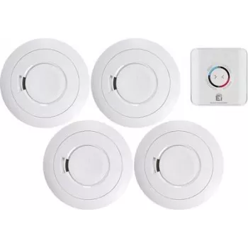 Rauchmelder-Pack ei electronics 5er-Pack, 10-Jahres-Festbatterie, vernetzbar