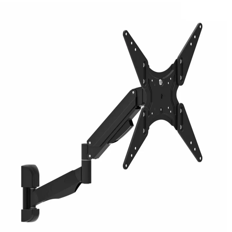 TV-Gasdruckfederhalterung MACLEAN MC-784 für 32–55 Zoll Fernseher, einstellbare Neigung und Höhe, max. Belastung 21 kg, Wandmontage, schwarz