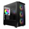 Montech X5M (B) Micro Tower PC-Gehäuse – Micro-ATX/Mini-ITX, 3x120mm vorne, 1x120mm hinten, unterstützt ATX-Netzteile, 2x3,5 Zoll + 4x2,5 Zoll, Schwarz
