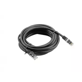 Lanberg Cat6 Netzwerkkabel RJ-45 auf RJ-45 PCF6-10CC-0500-BK, 5 m, F/UTP, 250 MHz, schwarz