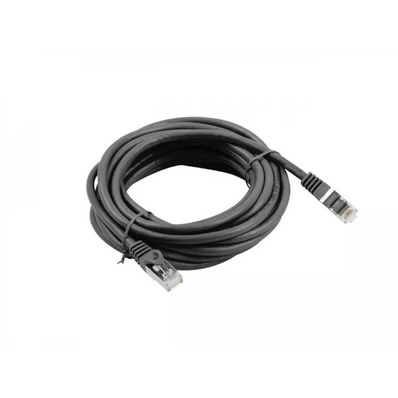 Lanberg Cat6 Netzwerkkabel RJ-45 auf RJ-45 PCF6-10CC-0500-BK, 5 m, F/UTP, 250 MHz, schwarz