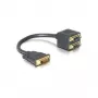 DVI-Adapter DeLOCK DVI25 M auf 2x DVI25 W 0,2 m Schwarz