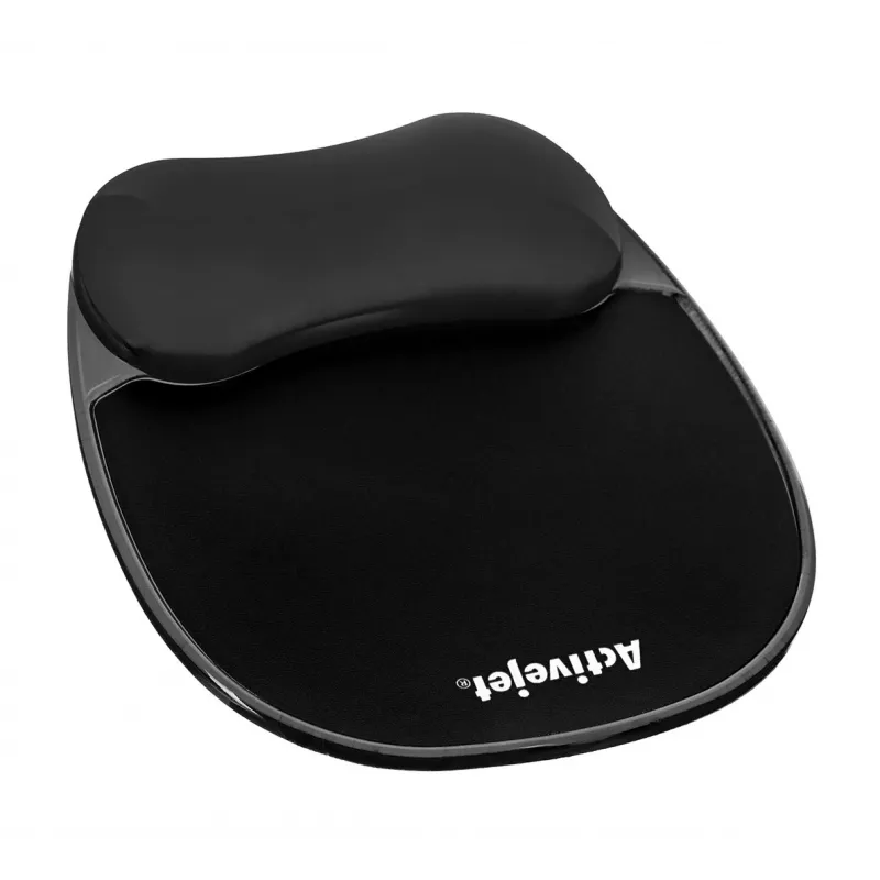 Gel-Handgelenkauflage-Mauspad ActiveJet — schwarz 220×250 mm, Gel und Silikon, rutschfeste Basis