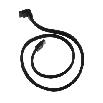 SilverStone SATA III-Kabel 50 cm gewinkelt / gerade - ummantelt schwarz