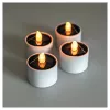 LED-Solar-Teelicht RealPower STL-4, 4er-Set, batteriebetriebene Solar-LED-Teelichter
