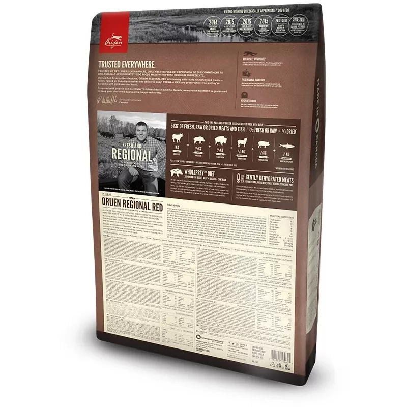 ORIJEN Regional Rot - Trockenfutter für Hunde - 6 kg