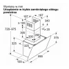 Wandhaube Bosch DWK65DK20, 590×325×690 mm, 550 m³/h, 3 Geschwindigkeiten, 62 dB, weiß, Aluminium-Fettfilter