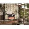 JUTA EF Kommode + electric Kamin 202x39.5x85 schwarz + linol calabria