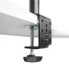 Maclean MC-967 Doppelter vertikaler Monitor-Tischhalterung Bildschirmhalter max. VESA 100x100, 13-27, 2x 9 kg, pulverbeschichtet, neigbar, drehbar, verstellbar