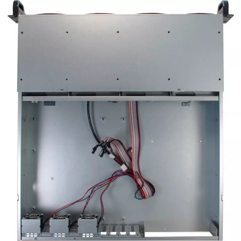 Server Case Inter-Tech 2U 2404L Rack Schwarz, Grau